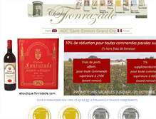 Tablet Screenshot of chateau-fonrazade.com